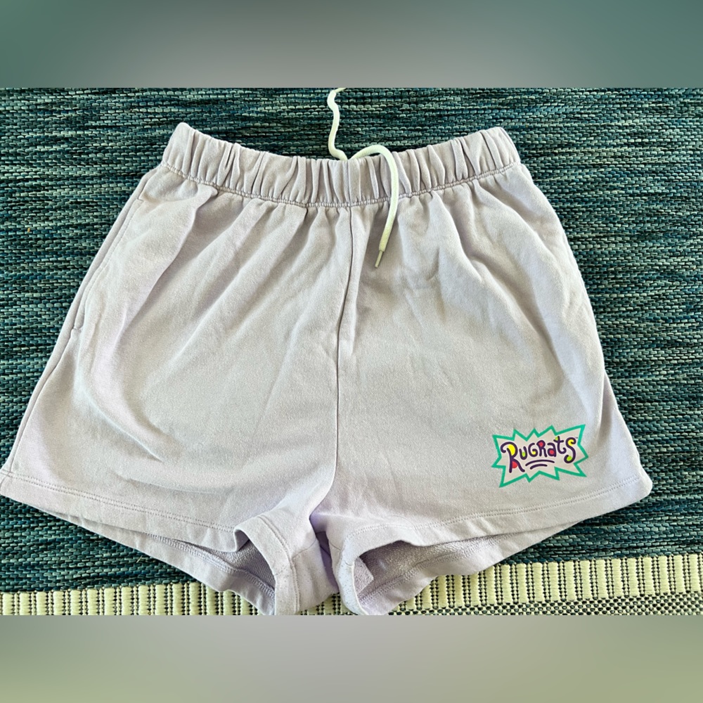 Vintage Size small light purple Rugrats sweat shorts Drawstring.